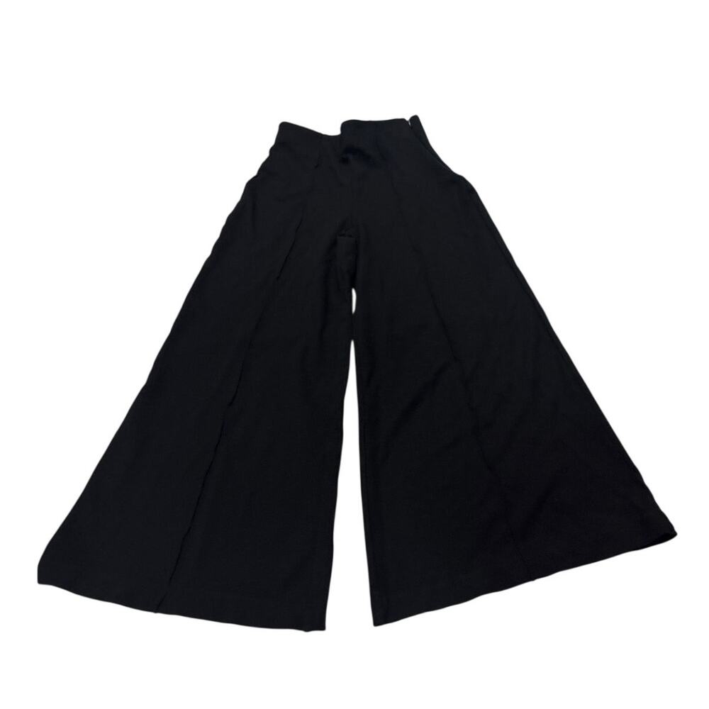 Quince Women’s Small Black Ultra Stretch Ponte Super Wide Leg Ankle Pants Office - Picture 2 of 10